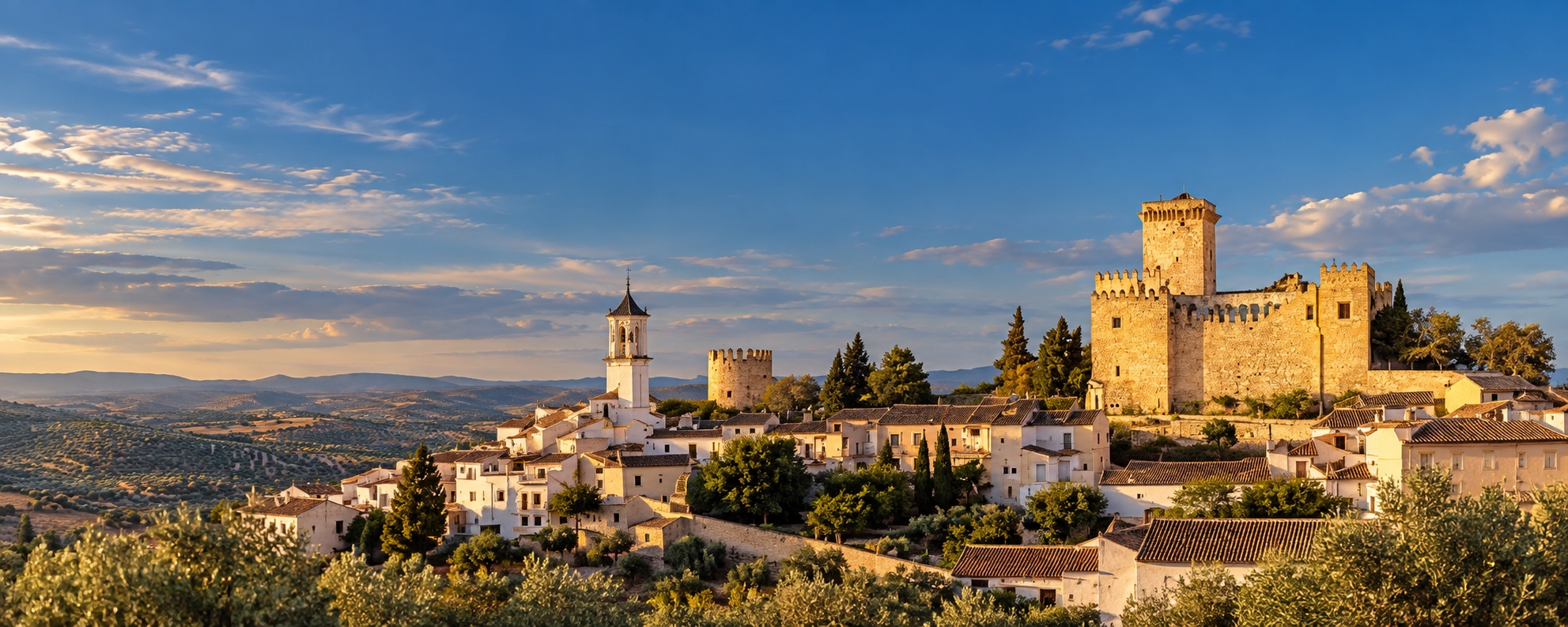 Castillo Ducal de Espejo y su pueblo